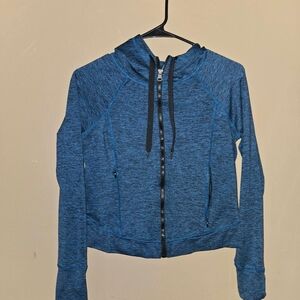 Champion Women's Heathered Blue Zip-Up Hoodie